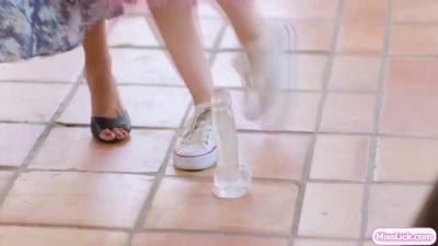 Big tits stepdaughter fucking brunette stepmom with dildo - hotmovs.com