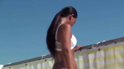 Asian stomping slave on the terrace by Femdom Austria - hotmovs.com - Austria