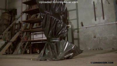 Trash Bag Bondage And Whipping Torment - hotmovs.com
