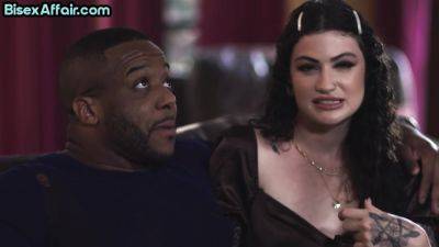 Bisexual tattooed IR babe in high heels licked in 3some - txxx.com