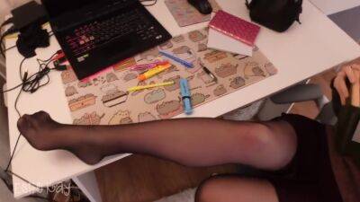 Stepsister Asking For Help With Homework And Stretching Her Asshole With Butt Plug - hotmovs.com