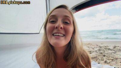 Reality footfetish babe POV fucked on beach after footjob - hotmovs.com