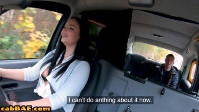 Bosomy bigass babe in black stockings fucked in cab outdoor - hotmovs.com