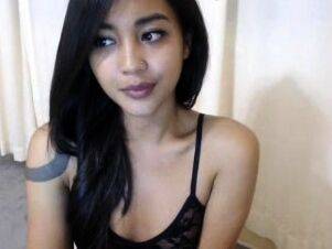 Horny amateur masked Asian teen toying on webcam show - drtuber.com