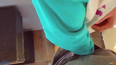 He Cums In My Panties And Pull Them Up Before I Go To The Gym - videomanysex.com