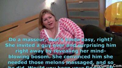 big - Game - Fatty Game - Having a masseur massage it all (Angellyn - Big tits - sunporno.com