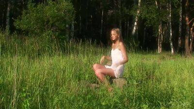 Blonde Ksenya B Takes A Naked Walk In The Forest - txxx.com