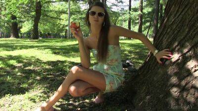 Lucy G Gets Naked And Has Fun In The Park - txxx.com - Russia