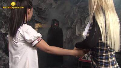 School Uniform Chiks Meet In Scary Places P1 - videomanysex.com