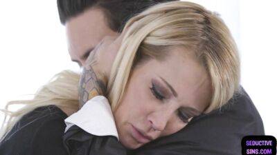 Horny blindfolded blonde widow pussyfucked in doggystyle - hotmovs.com