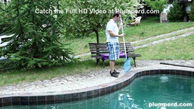 Extra Large Blonde Fucks up the Pool Boy - Plumperd - hotmovs.com