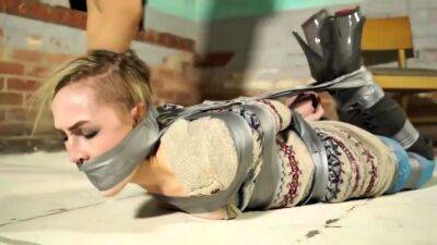 Duct Tape Gag And Hogtie - drtuber.com