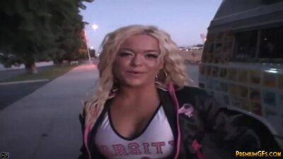 Busty Crista licking popsicle and Fucking in Van - hotmovs.com