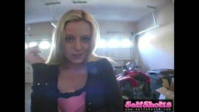 Cute Blonde smoke and Ass wiggle closeup view - hotmovs.com