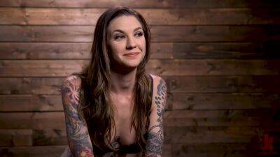 Tall Tattooed Slut In Grueling Bondage Is Blissfully Suffering - upornia.com