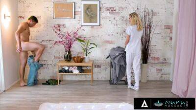 NURU MASSAGE - Horny Victoria Voxxx Crashes Her Rival's Massage For An Hardcore Threesome Pounding - hotmovs.com