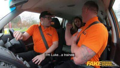 Car Sex - Fake Driving Rookie instructor fucks Classy MILF - xxxfiles.com - Britain