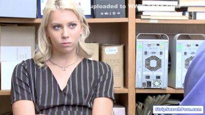 Officer Fucks Blonde Teen In His Office - Chanel Grey - hotmovs.com