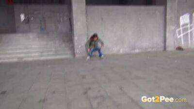 Public Pissing Leaves A Puddle! - porntry.com