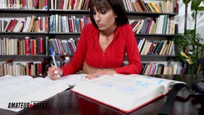 Dana Gets Fucked In Public Library With Dana Wolf - hotmovs.com