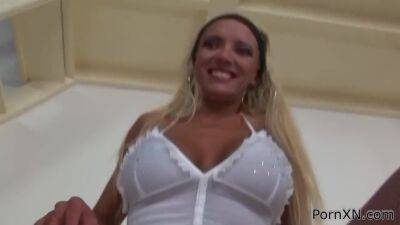 Sexy Stockings Blonde Takes It Deep - upornia.com