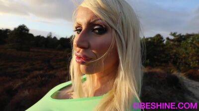 Blonde Is Flashing Her Big Boobs In The Outdoors - upornia.com