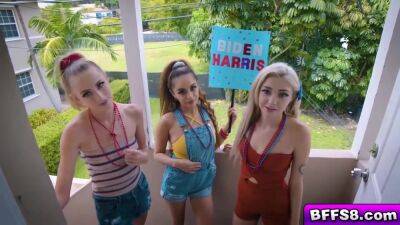 Sexy Besties Trying To Get The Studs Vote - upornia.com