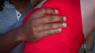 Ntb Ir Fthrsm Stuuning Blonde In A Red Dresstakes Her Love - upornia.com