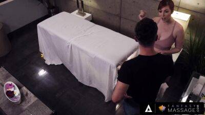 FANTASY MASSAGE - Hot Babe Valentina Nappi Gives A Solid BJ Under The Table During A Massage - hotmovs.com