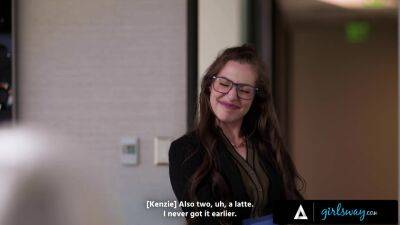 GIRLSWAY - Stacked Dominant Boss Kenzie Taylor Makes Her Two Bad Gossiping Employees Eat Her Pussy - txxx.com