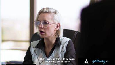 GIRLSWAY - Stacked Dominant Boss Kenzie Taylor Makes Her Two Bad Gossiping Employees Eat Her Pussy - txxx.com