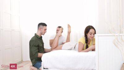 Sexy Teen Brunette Have To Take Part Threesome - hotmovs.com