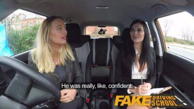 Busty Milf - Fake Driving lesbian sex with hot Australian babe and busty milf - veryfreeporn.com - Britain - Australia