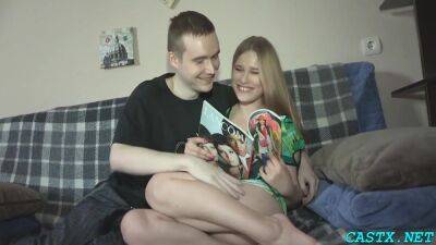 Naughty Brunette Teen Get Fucked In Mouth With London Lynn - hotmovs.com - Britain