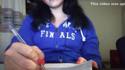 I Play With My Tits And Pussy While My Online Class Sension - hclips.com