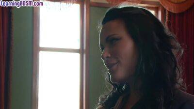 BDSM ballgagged tormented in whipping and electro session - hotmovs.com