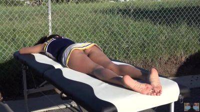 Looking Up Close At This Cheerleader With No Panties - upornia.com - India