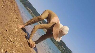 Mud Nudism Treatment At The Lake # Pee Try While The Mud Dry - upornia.com