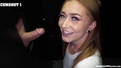 Callie deepthroats & downs 8 gloryhole loads - txxx.com