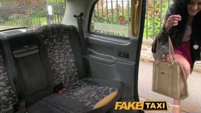 Watch Carmel Cox get dirty in a fake taxi with her deepthroat skills and doggy-style skills - sexu.com - Britain