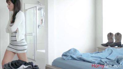 Karmen Santana pleads & pays stepdaughter to ride her stepson's big cock - Stepmom fantasy - sexu.com