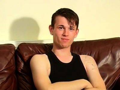 UK twink Joey sprays big load after hot solo jerk off - drtuber.com - Britain