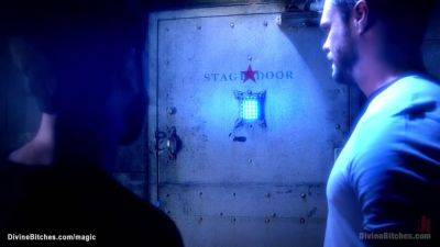 Three Hot Femdoms Pegging Two Men - videomanysex.com