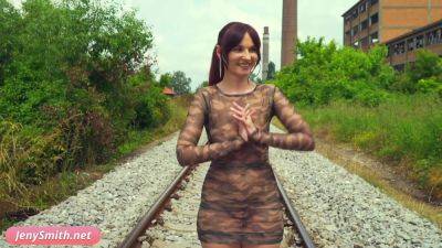 Stealth Mission. Jeny Smith enters an abandoned building naked - hclips.com