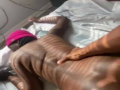 Ebony Black Teen Takes Backshots **makes Him Drop Phone - hclips.com