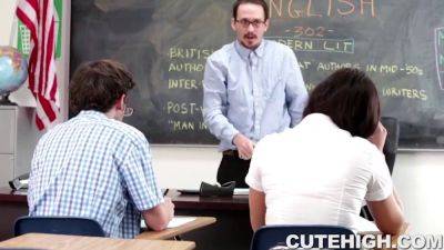 Class Nerd gets drilled hard in uniform & doggystyle in reality - sexu.com