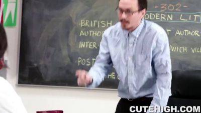 Class Nerd gets drilled hard in uniform & doggystyle in reality - sexu.com