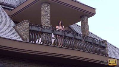 Incredible young brunette can't get enough of her daddy's cock - OLD4K - sexu.com