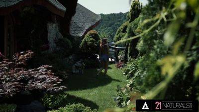 Renata Fox - Elnara Cat gets her pussy drilled by a massive hard cock in the garden by Renata Fox - sexu.com