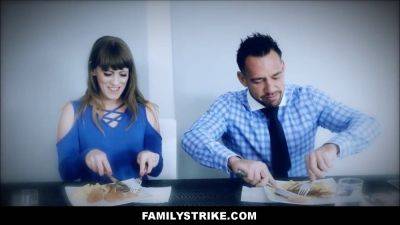 Stepdaughter's pussy licked & pounded by stepdad & stepmom's huge cocks - sexu.com